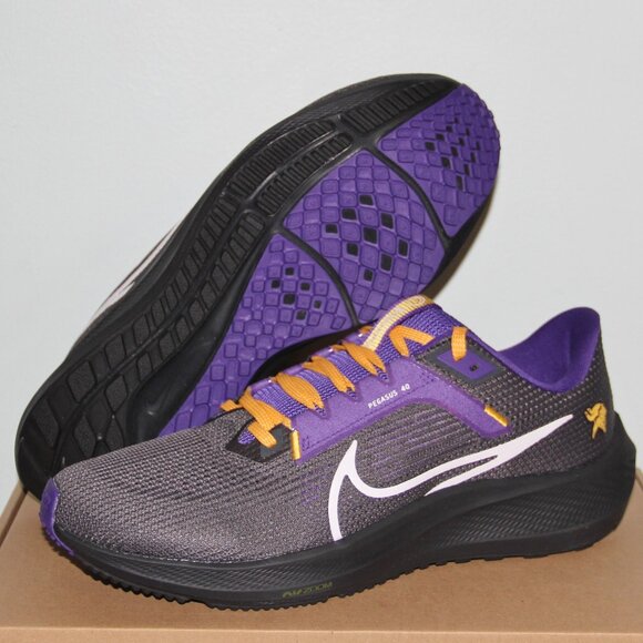 Nike Air Zoom Pegasus 40 Minnesota Vikings Running Shoes Mens 7.5 10 - Picture 1 of 7
